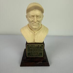 Vintage Ty Cobb 1963 Hall of Fame Bust The Georgia Peach Baseball 6 in. Plastic